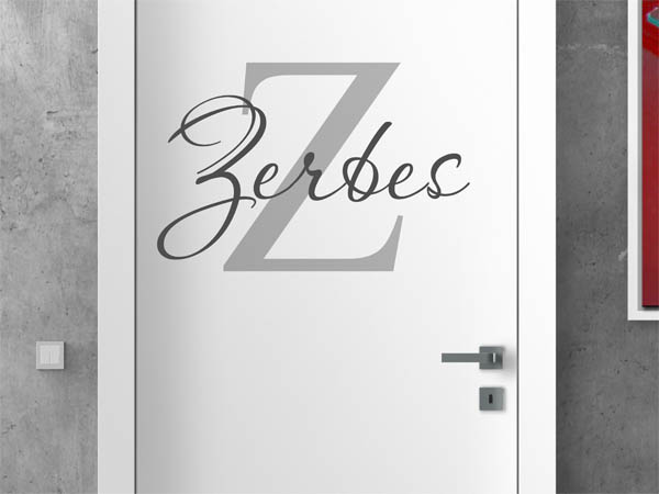 Wandtattoo Zerbes Nachname