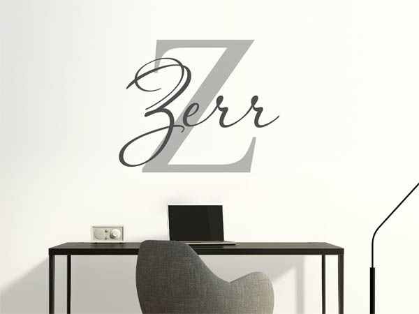 Wandtattoo Zerr Nachname