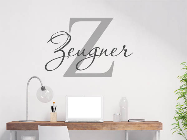 Wandtattoo Zeugner Nachname