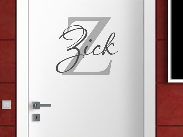 Wandtattoo Zick Nachname