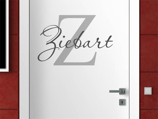 Wandtattoo Ziebart Nachname