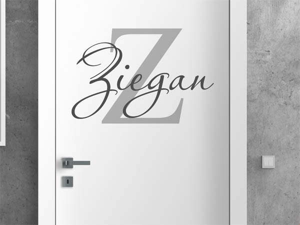 Wandtattoo Ziegan Nachname