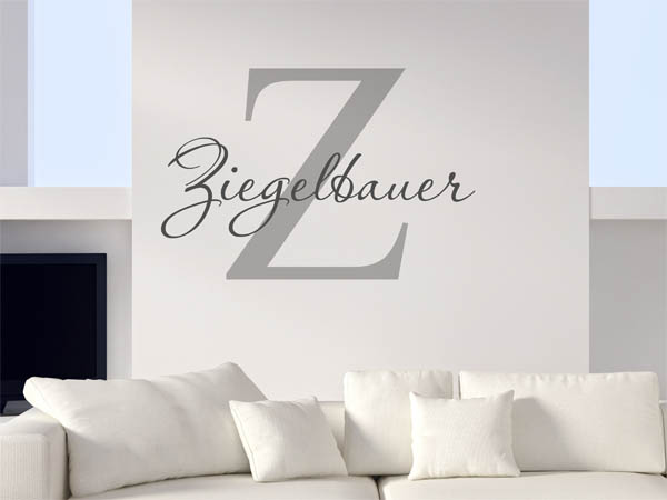Wandtattoo Ziegelbauer Nachname