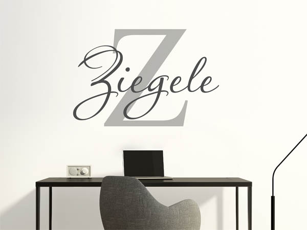 Wandtattoo Ziegele Nachname