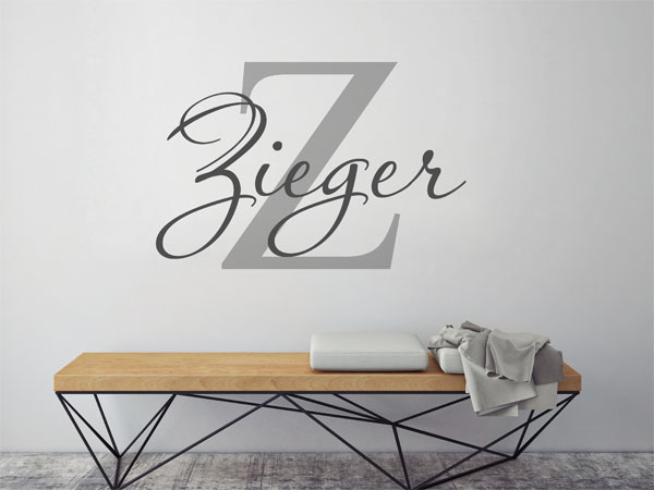 Wandtattoo Zieger Nachname