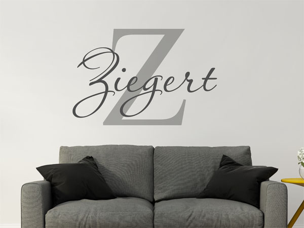 Wandtattoo Ziegert Nachname