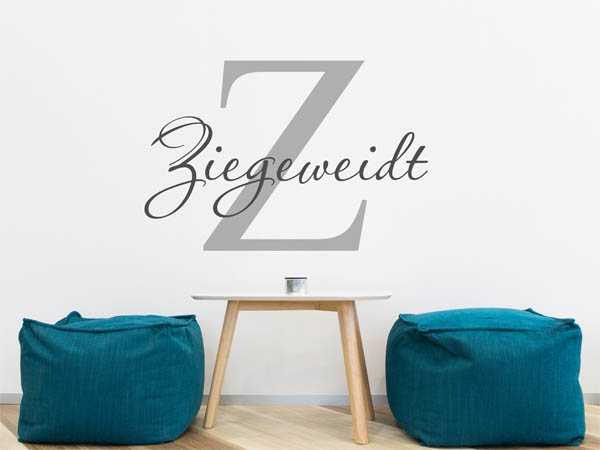 Wandtattoo Ziegeweidt Nachname