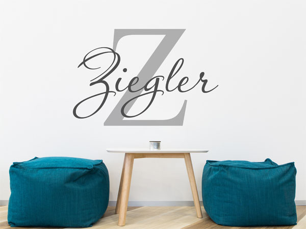 Wandtattoo Ziegler Nachname