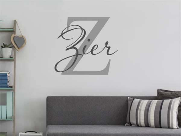 Wandtattoo Zier Nachname