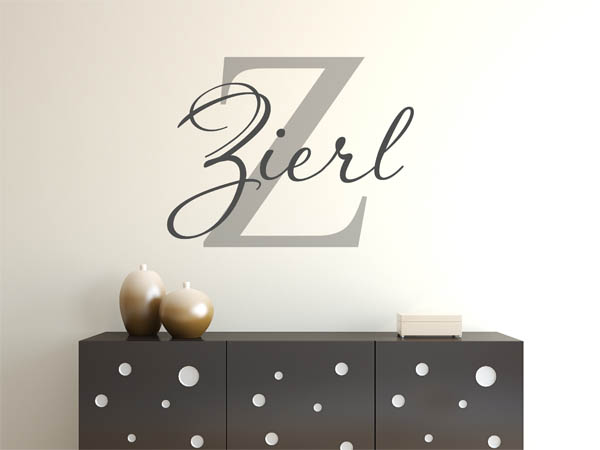 Wandtattoo Zierl Nachname