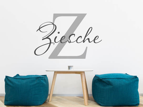 Wandtattoo Ziesche Nachname