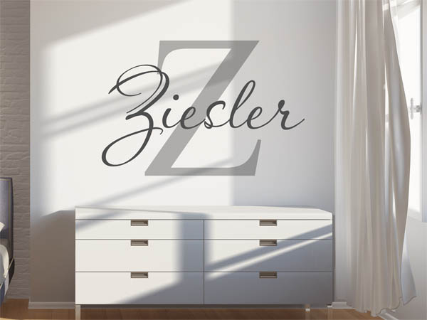 Wandtattoo Ziesler Nachname