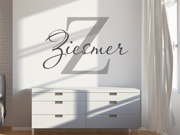 Wandtattoo Ziesmer Nachname