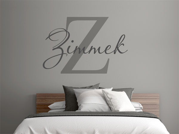 Wandtattoo Zimmek Nachname
