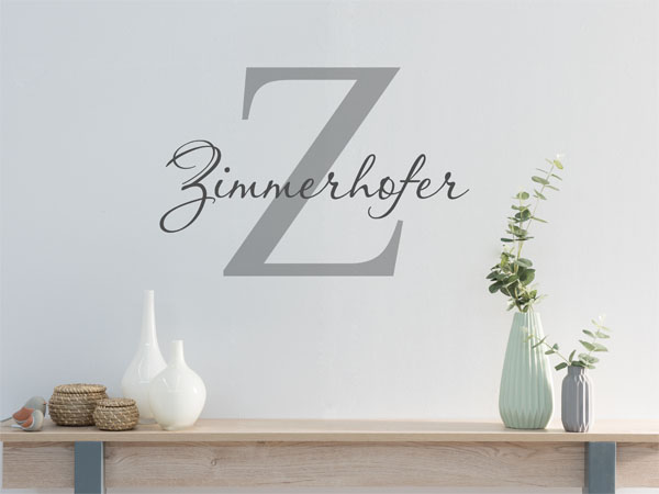 Wandtattoo Zimmerhofer Nachname