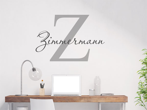 Wandtattoo Zimmermann Nachname