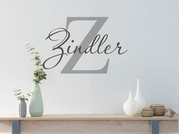 Wandtattoo Zindler Nachname