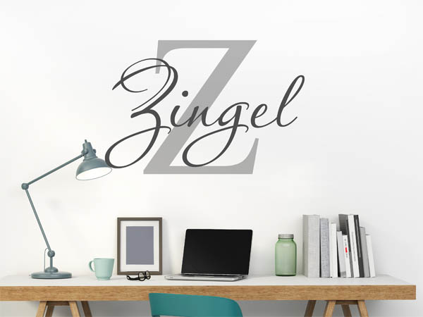 Wandtattoo Zingel Nachname