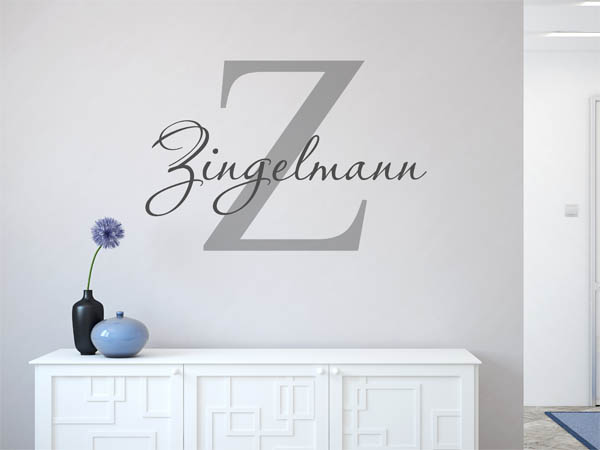 Wandtattoo Zingelmann Nachname