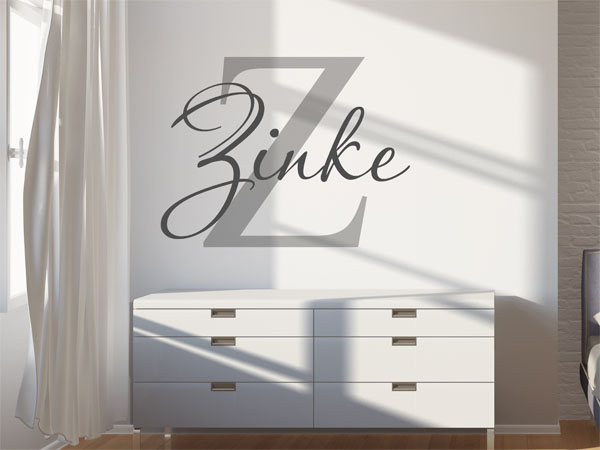 Wandtattoo Zinke Nachname