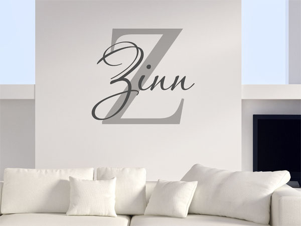 Wandtattoo Zinn Nachname