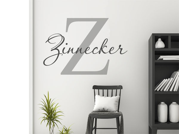 Wandtattoo Zinnecker Nachname