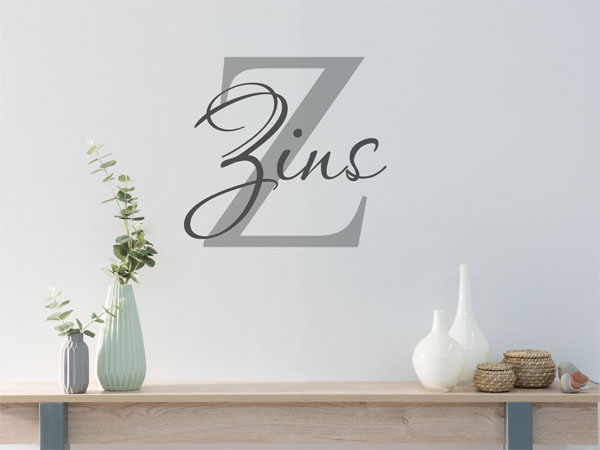 Wandtattoo Zins Nachname