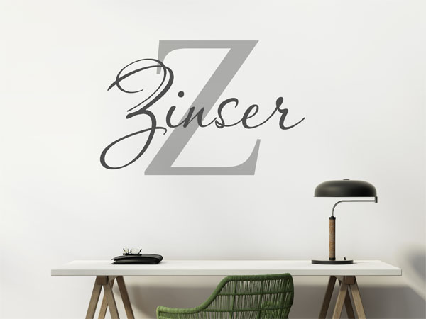 Wandtattoo Zinser Nachname