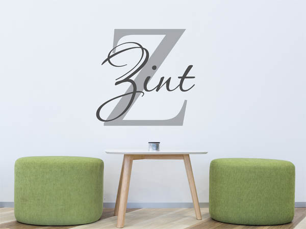 Wandtattoo Zint Nachname