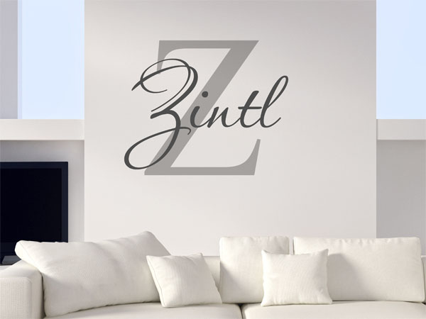 Wandtattoo Zintl Nachname