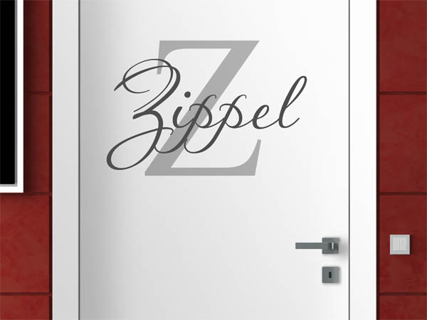 Wandtattoo Zippel Nachname
