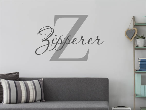 Wandtattoo Zipperer Nachname