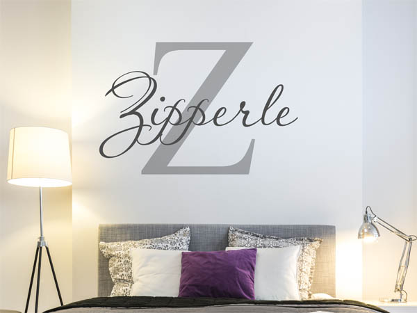 Wandtattoo Zipperle Nachname