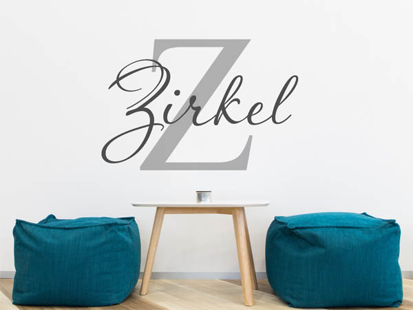 Wandtattoo Zirkel Nachname