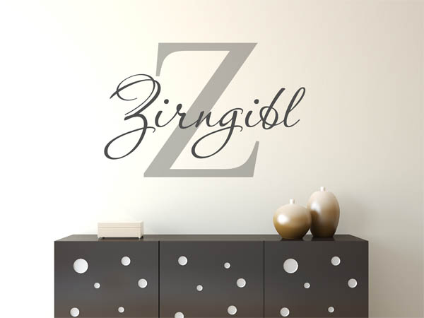 Wandtattoo Zirngibl Nachname