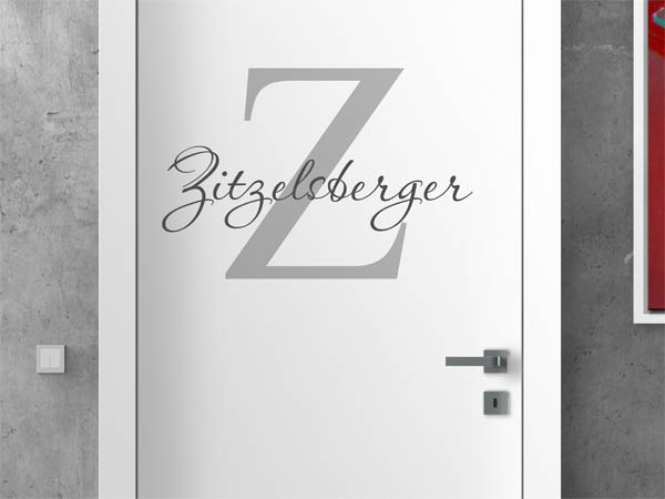 Wandtattoo Zitzelsberger Nachname