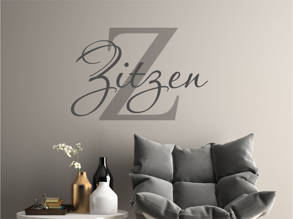 Wandtattoo Zitzen Nachname