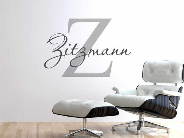Wandtattoo Zitzmann Nachname