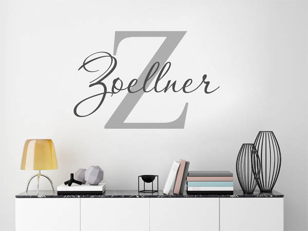 Wandtattoo Zoellner Nachname