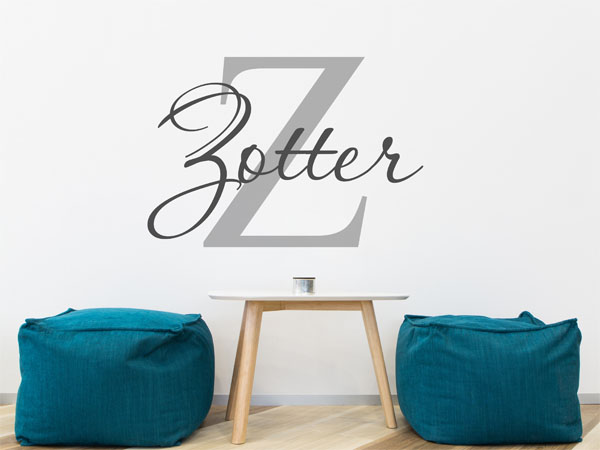 Wandtattoo Zotter Nachname