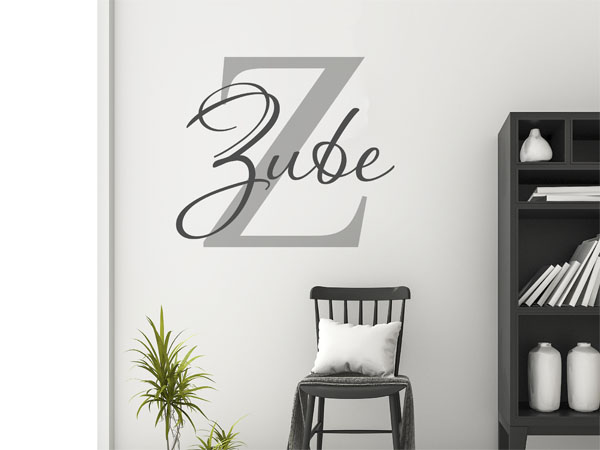 Wandtattoo Zube Nachname