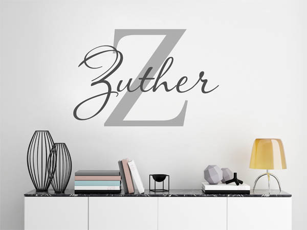 Wandtattoo Zuther Nachname