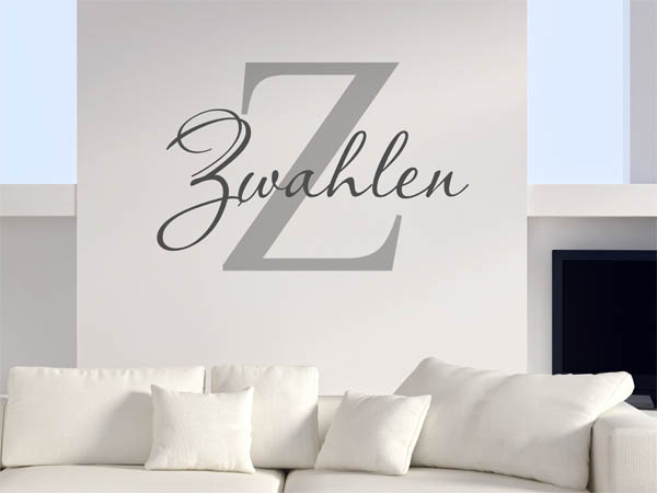 Wandtattoo Zwahlen Nachname