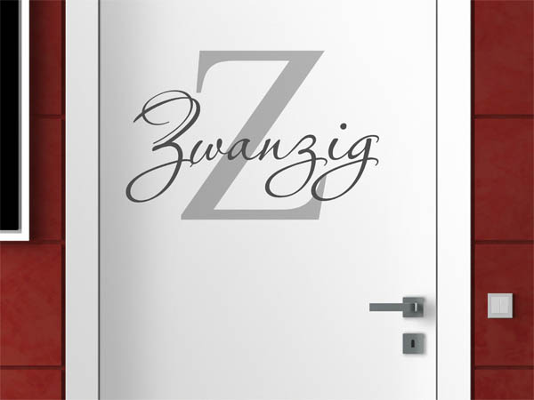 Wandtattoo Zwanzig Nachname