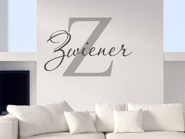 Wandtattoo Zwiener Nachname