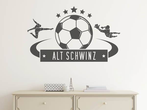 Wandtattoo Alt Schwinz Fußball