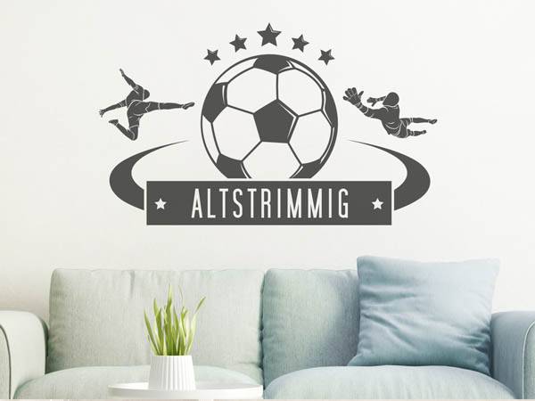Wandtattoo Altstrimmig Fußball