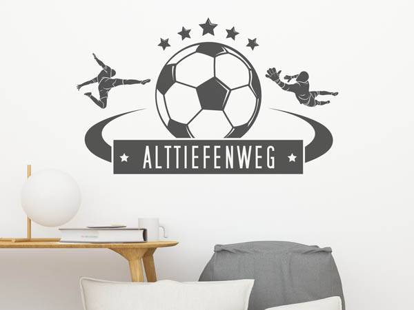 Wandtattoo Alttiefenweg Fußball