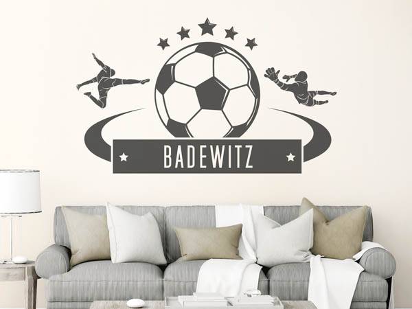 Wandtattoo Badewitz Fußball