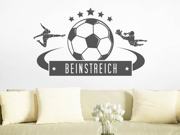 Wandtattoo Beinstreich Fußball